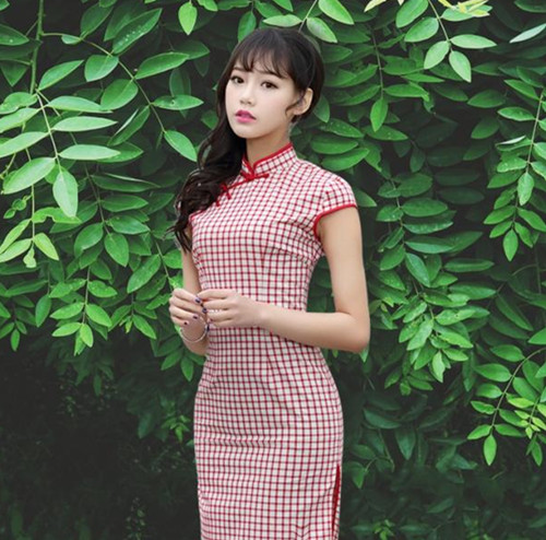 A Woman Wearing a Cheongsam Like a Vase as Art